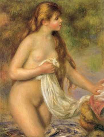 Bather With Long Hair A4 Photo Print