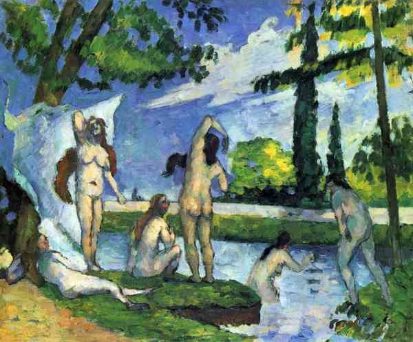 Bathers 4 by Cezanne A4 Photo Print