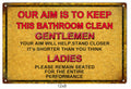 Bathroom Sign Rustic Vintage Retro Advert Ads A4 Photo Print