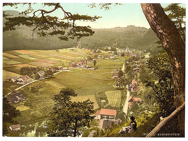 Baths of Oybin Zittau Saxony Vintage A4 Photo Print