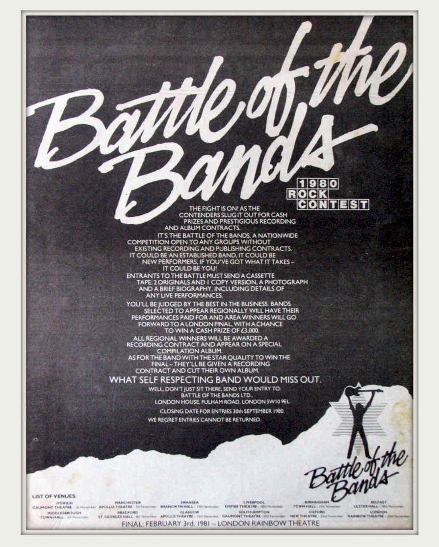 Battle Bands Contest Vintage Retro Advert Poster A4 Photo Print