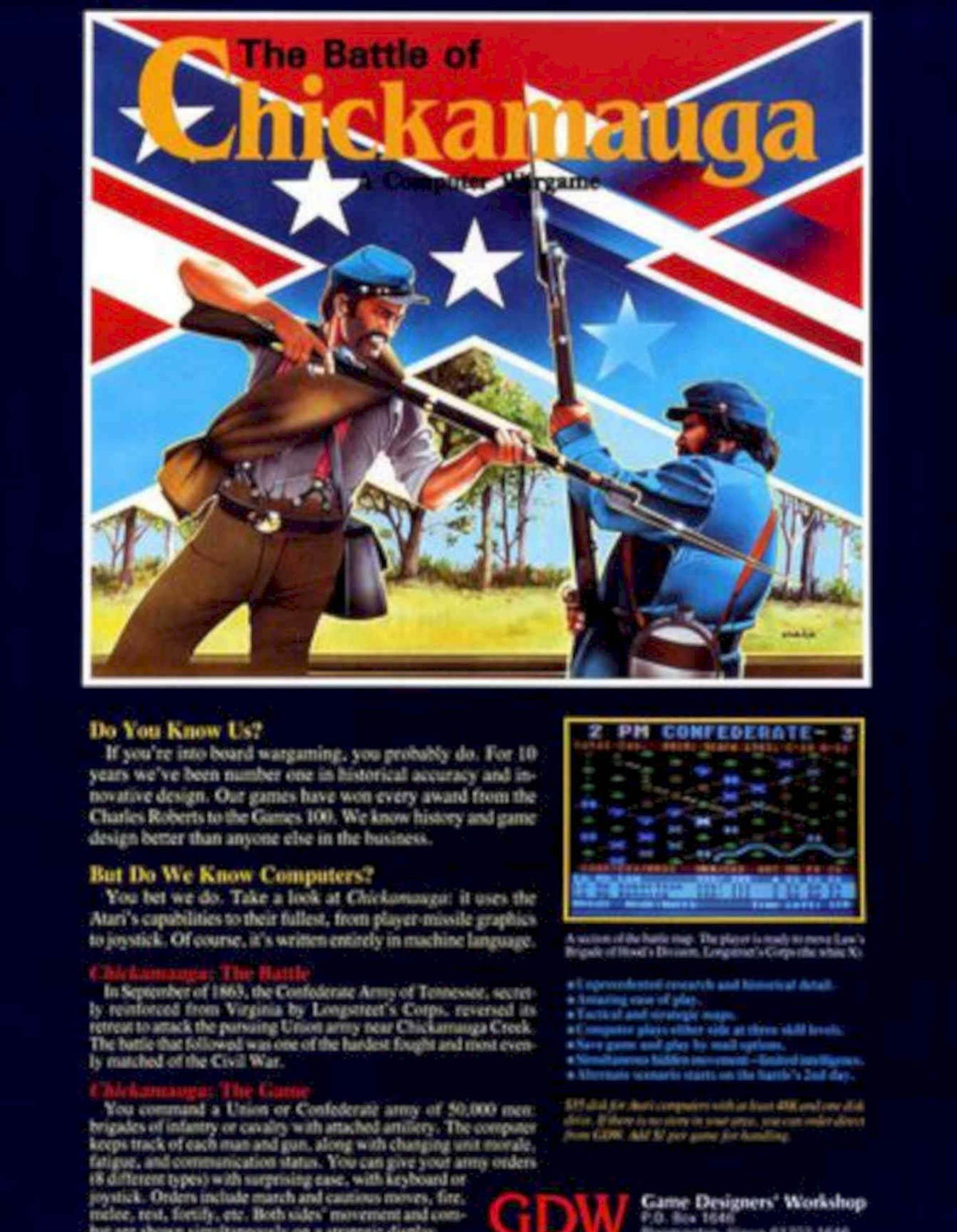 Battle Chickamauga Vintage Retro Advert Poster A4 Photo Print