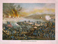Battle Fredericksburg Vintage A4 Photo Print