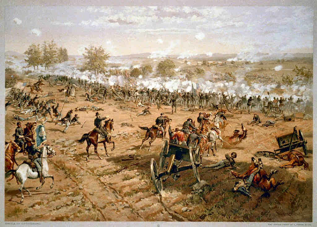 Battle Of Gettysburg 1887 Vintage A4 Photo Print