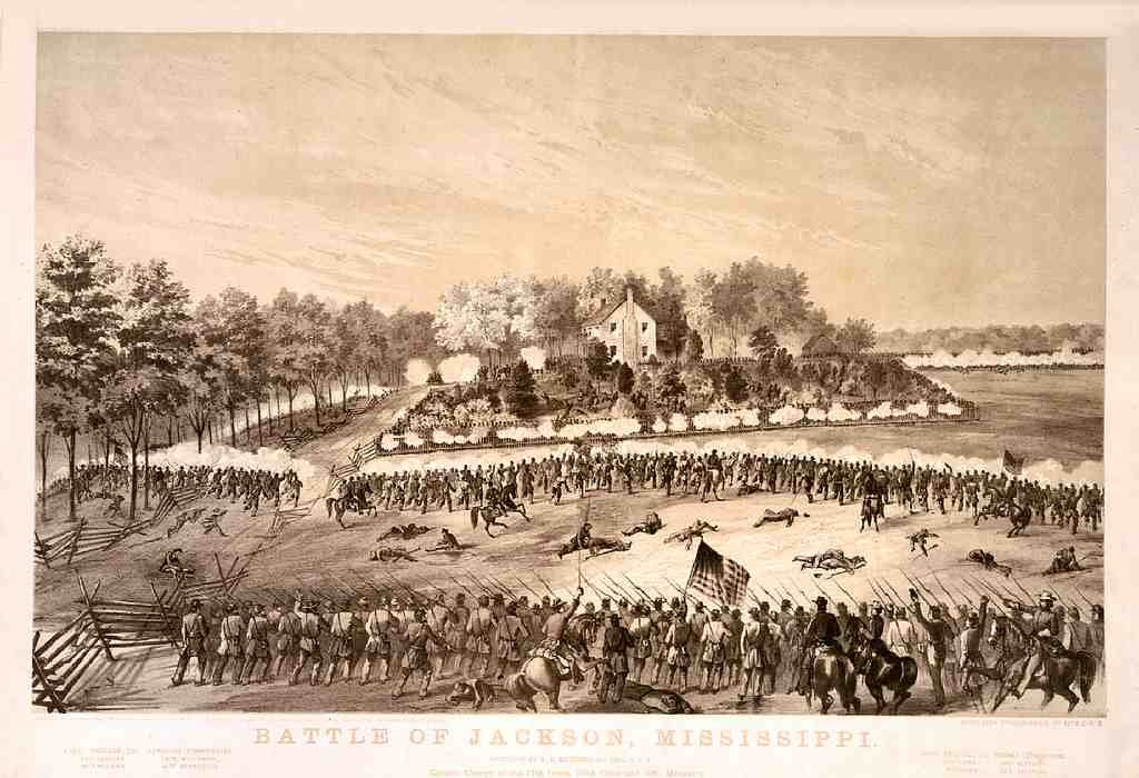 Battle Of Jackson Mississippi 1863 Vintage A4 Photo Print