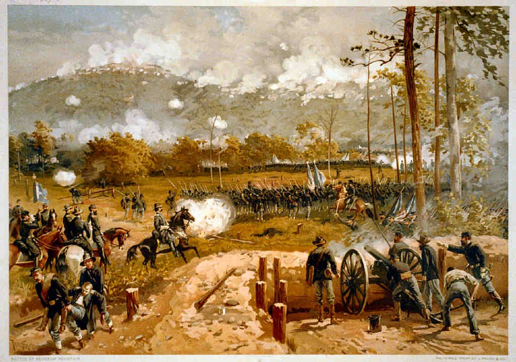 Battle Of Kenesaw Mountain 1887 Vintage A4 Photo Print