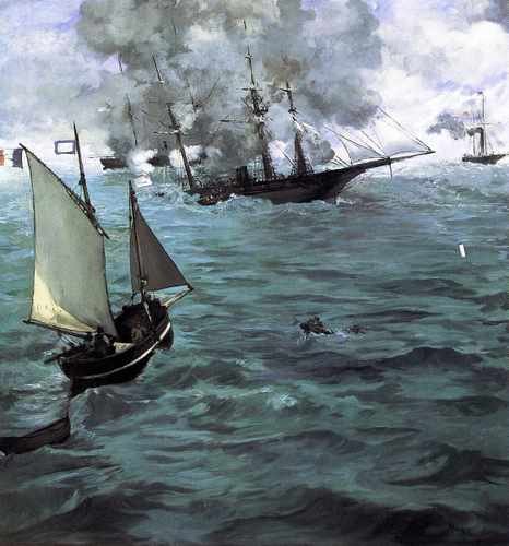 Battle Of The Kearsarge And The Alabama 1864 A4 Photo Print