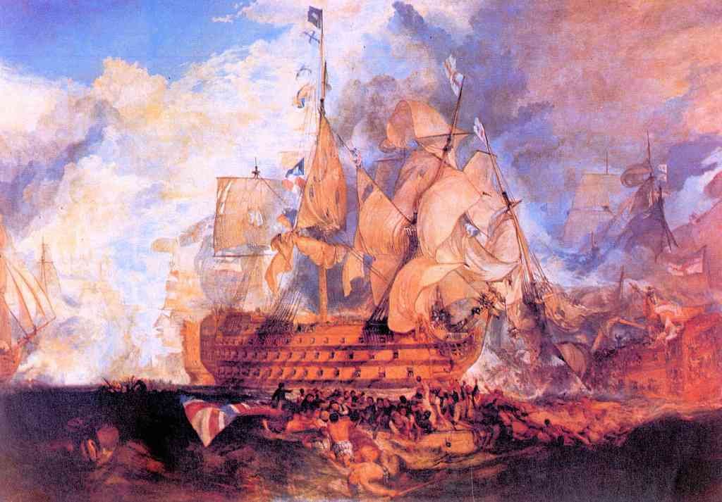 Battle Of Trafalgar 2 Joseph Mallord Turner A4 Photo Print