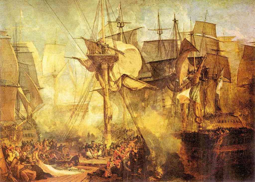 Battle Of Trafalgar Joseph Mallord Turner A4 Photo Print
