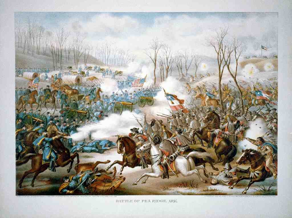 Battle Pea Ridge Vintage A4 Photo Print