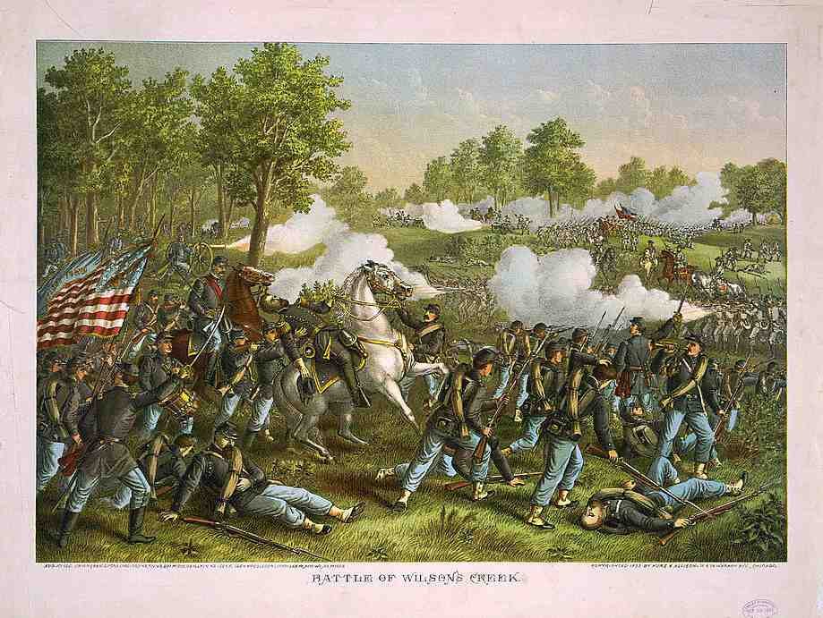 Battle Wilsons Creek Vintage A4 Photo Print