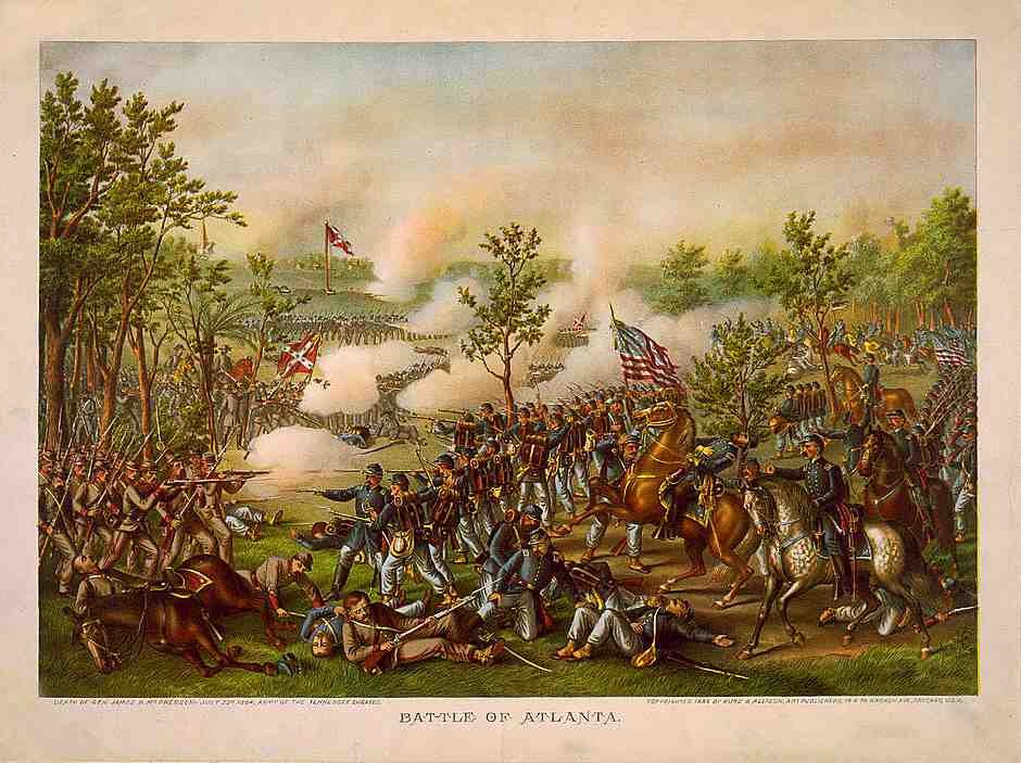 Battleof Atlanta Vintage A4 Photo Print