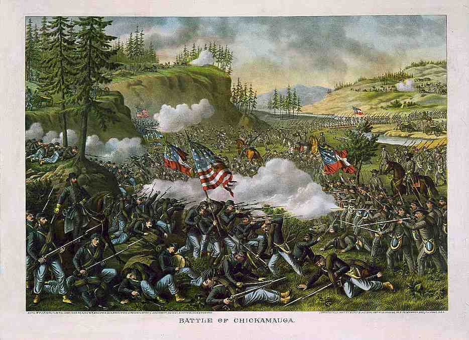 Battleof Chickamauga Vintage A4 Photo Print