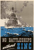 Battleships Zinc Water Vintage Retro Advert Poster A4 Photo Print