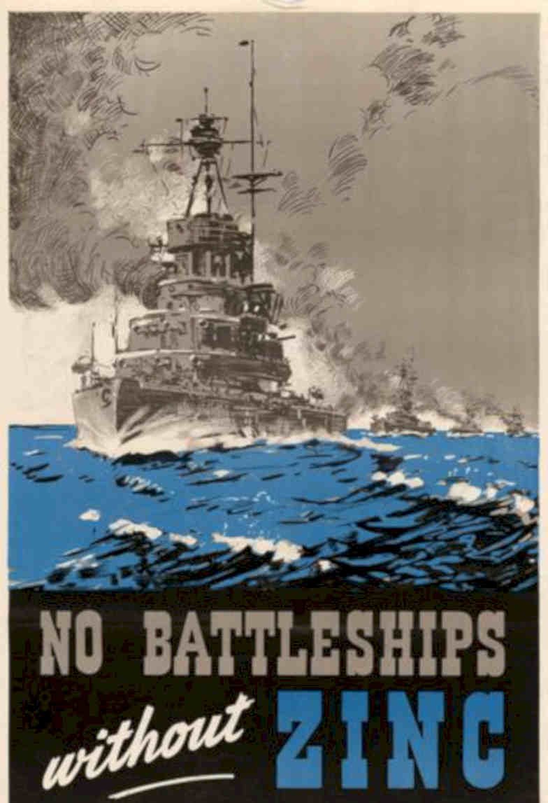 Battleships Zinc Water Vintage Retro Advert Poster A4 Photo Print
