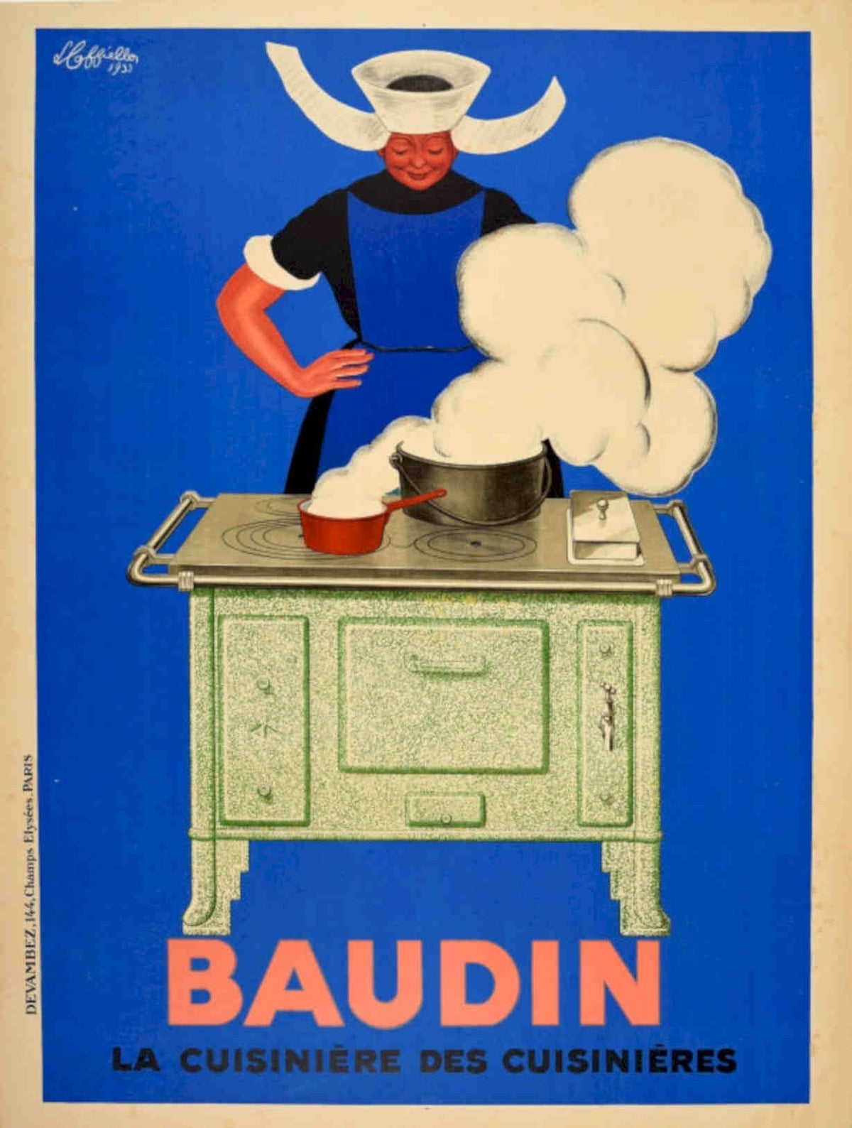 Baudin Cooker Range Vintage Retro Advert Poster A4 Photo Print