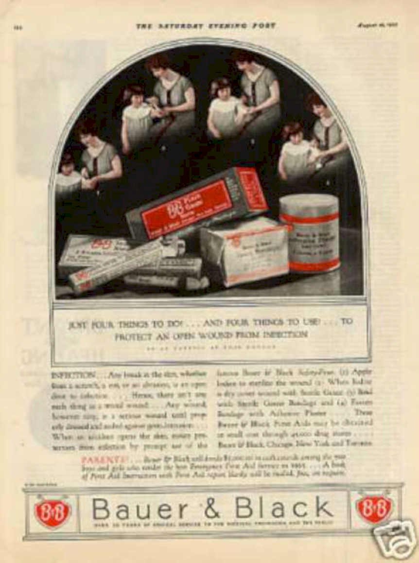 Bauer Black Antiseptic Vintage Retro Advert Ads A4 Photo Print