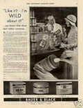 Bauer Black Cotton Vintage Retro Advert Ads A4 Photo Print