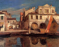 Bauernfeind Gustav Kanalszene In Chioggia Mit Bragozzo Art A4 Photo Print