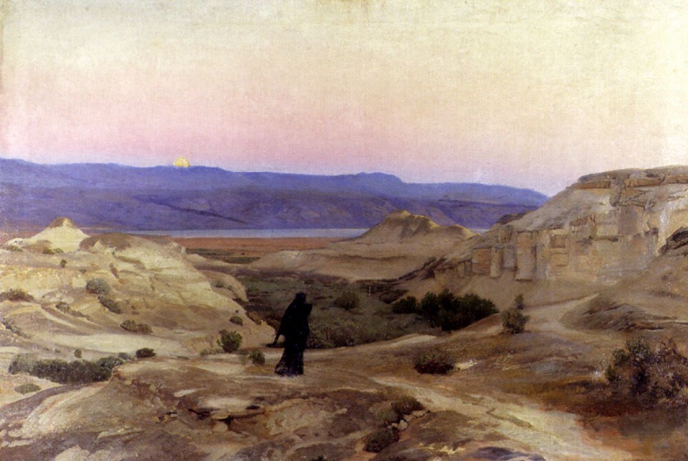 Bauernfeind Gustav Totes Meer Mit Moabitergebirge Abendstimmung Art A4 Photo Print