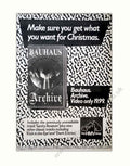 Bauhaus Archive Video Vintage Retro Advert Poster A4 Photo Print