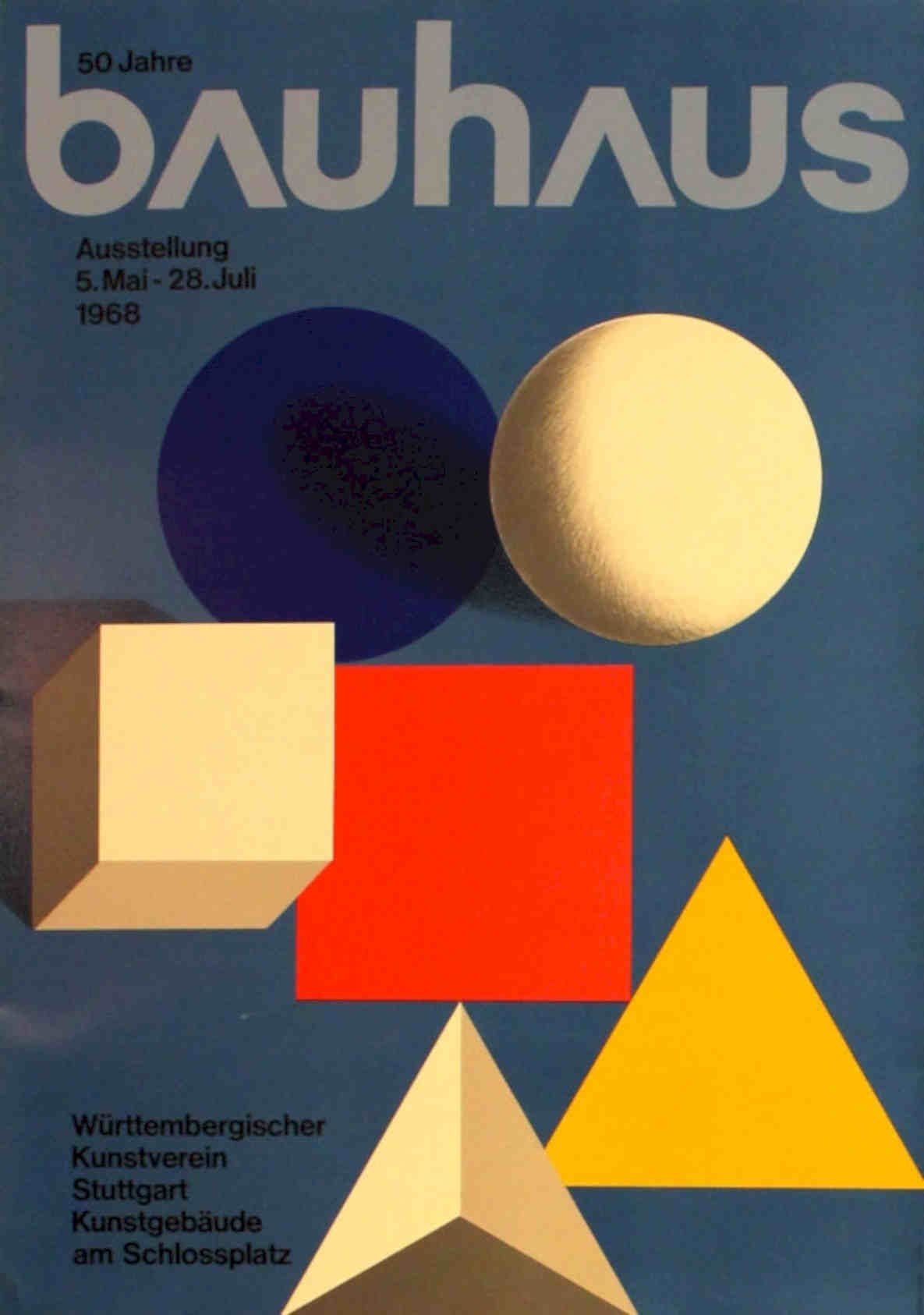 Bauhaus Exhibition 1968 Vintage Retro Advert Poster A4 Photo Print
