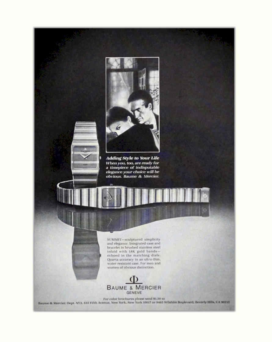 Baume Mercier Watch 1 Vintage Retro Advert Poster A4 Photo Print