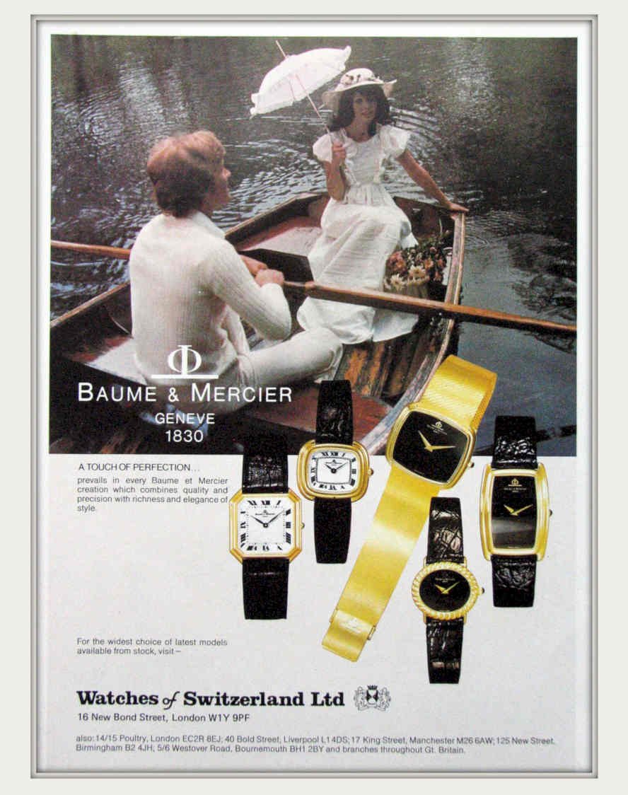 Baume Mercier Watches 2 Vintage Retro Advert Poster A4 Photo Print