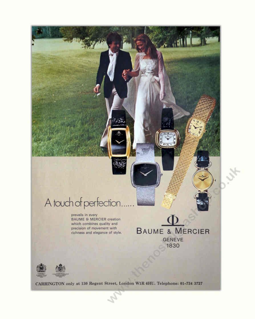 Baume Mercier Wedding Vintage Retro Advert Poster A4 Photo Print