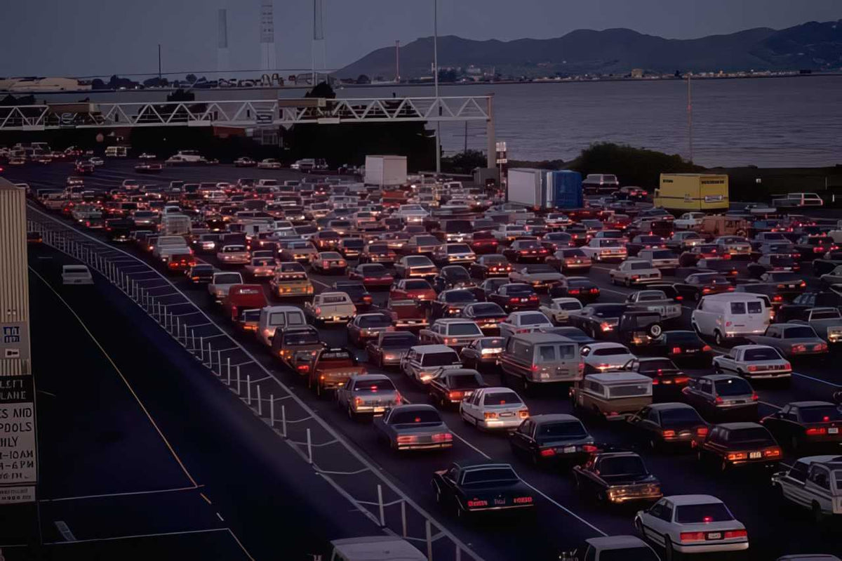 Bay Bridge Traffic A4 Photo Print