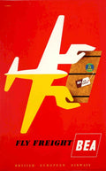 Bea Air Cargo 1 Vintage Retro Advert Poster A4 Photo Print