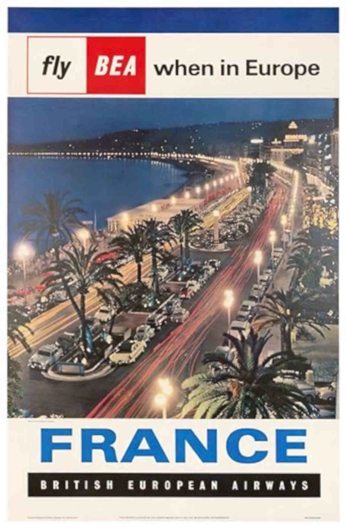 Bea Europe France Vintage Retro Advert Poster A4 Photo Print