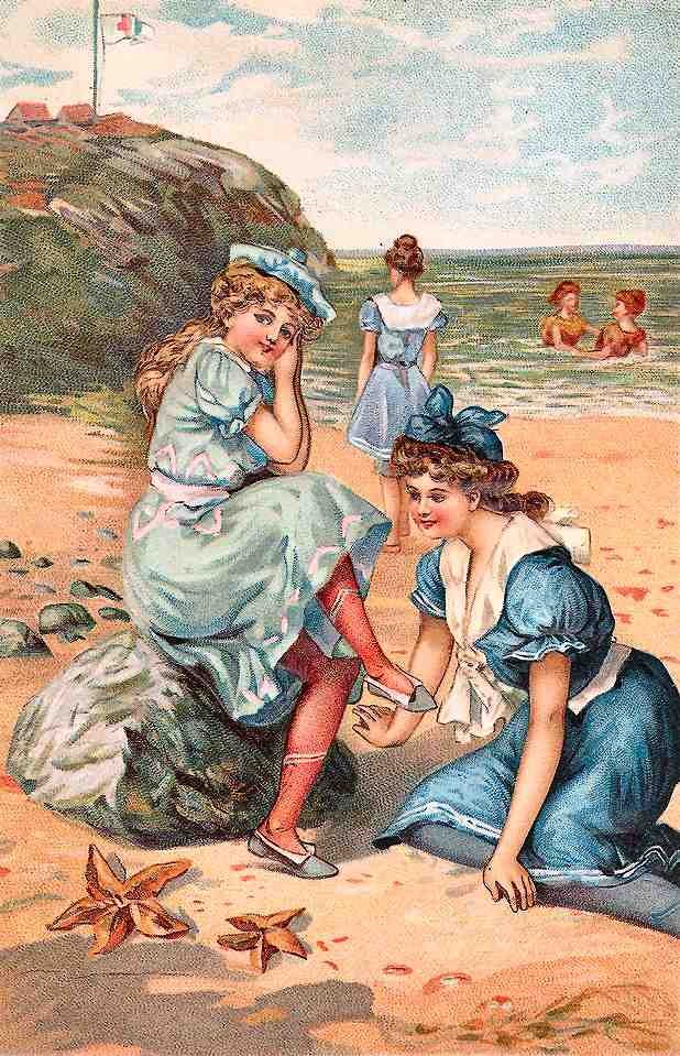 Beach 15 Vintage A4 Photo Print