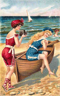 Beach 17 Vintage A4 Photo Print