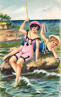 Beach 20 Vintage A4 Photo Print