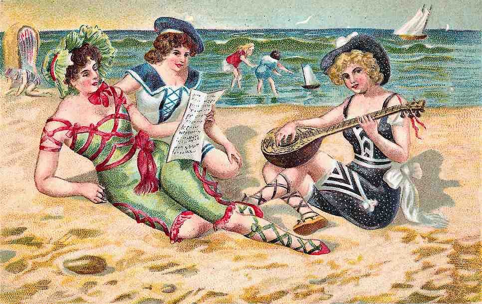 Beach 24 Vintage A4 Photo Print
