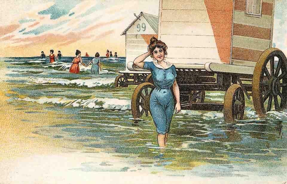 Beach 32 Vintage A4 Photo Print