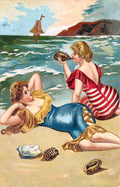 Beach 35 Vintage A4 Photo Print