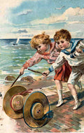 Beach 4 Vintage A4 Photo Print