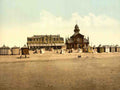 Beach And Casino Calais France Vintage A4 Photo Print