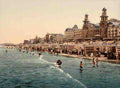 Beach And Kursaal Blankenberghe Belgium Vintage A4 Photo Print