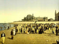 Beach And Kursaal Ostend Belgium Vintage A4 Photo Print