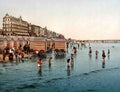 Beach And Sea Blankenberghe Belgium Vintage A4 Photo Print