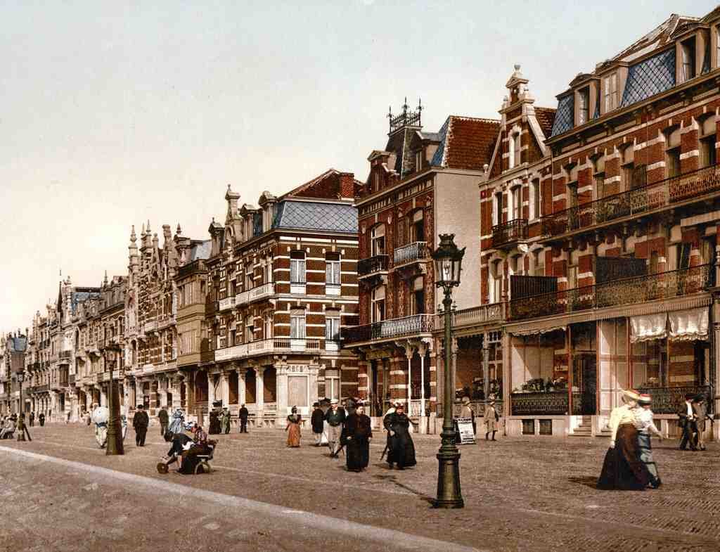Beach And Villas Blankenberghe Belgium Vintage A4 Photo Print