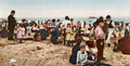 Beach At Coney Island 1902 Vintage A4 Photo Print