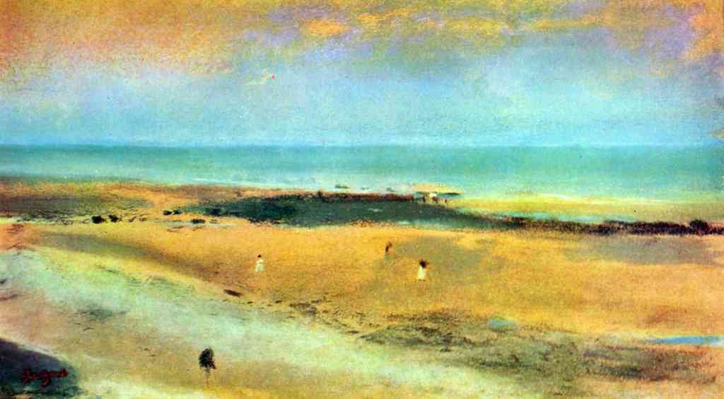 Beach At Low Tide 1 Degas A4 Photo Print