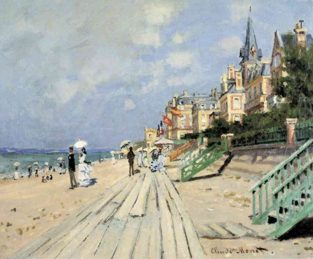 Beach At Trouville Monet A4 Photo Print