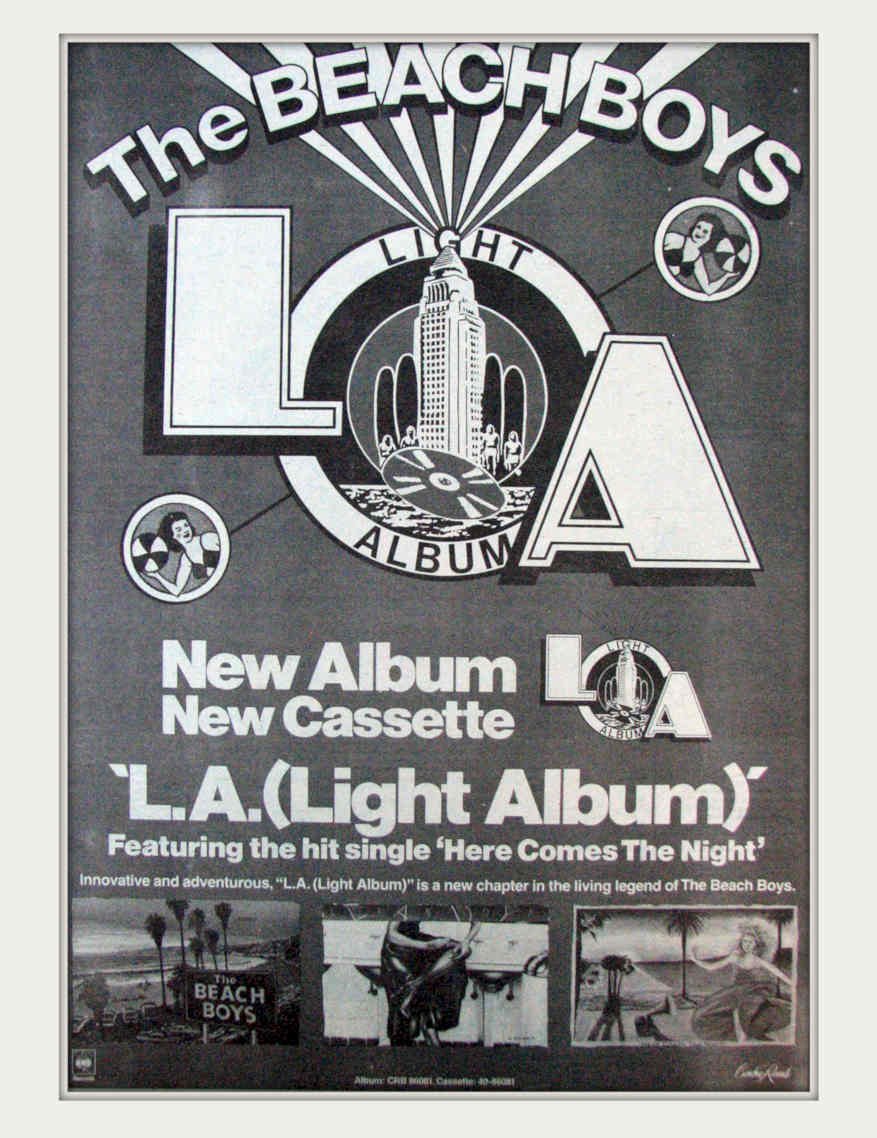 Beach Boys La Vintage Retro Advert Poster A4 Photo Print