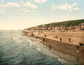 Beach Trouville France Vintage A4 Photo Print