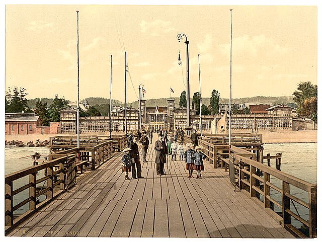 Beach Zoppot West Prussia Vintage A4 Photo Print